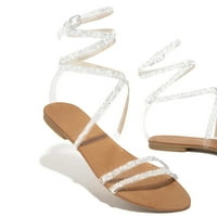 Ljetne žene dame modne casual ravne retro papuče cipele sandale žene Wedge sandale čiste prolaze sandale