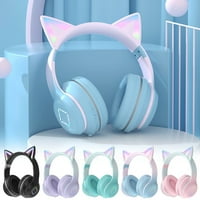 Dječja bežična mreža za uši Bluetooth slušalice Slatke RGB Cat uši sklopivi audio bežični dječji Bluetooth