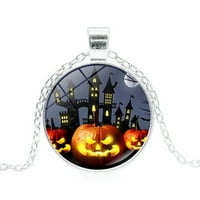 Uštede pada do 50% OFF Ogrlica Aoujea New Fashion Halloween Retro Cabochon Glass Privjesak lančani ogrlica