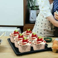 Cupcake Cupcake folije sa pakovanjem poklopca, Lnyzqus 5. OZ Cupcake Tins Muffin Tins, Ramekins za jednokratnu