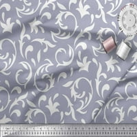 Soimoi sivi pamučni dres tkanina filigrana Damask Ispis tkanina od dvorišta široko