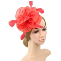 Frehsky Trake za glavu za žene HAT za žene vjenčanje cvijeće mrežice perje za kosu za kosu čaj za glavu