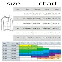 Yubnlvae Muške tanke jesen Ležerne duge na kapuljaču Duga jakna dugih rukava Muška bluza s dugim rukavima