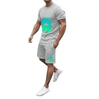 Muška odjeća s kratkim rukavima s džepovima T košulja Fit Sportske klasične hlače Ispisano plaža Street