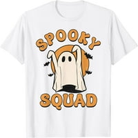 Sablasni odred, retro groovy duh, odgovarajuća grupa Halloween majica Grafika casual okruglih majica