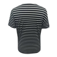 GUBOTARE THIRTS majice za žene Žene Ljetne vrhove Casual Square Crtf Puff kratkih rukava majica, crna