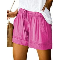 Splice Comfy struk hlače Shorts Labavi elastični džep ženske povremene hlače za crteže papirske torbe
