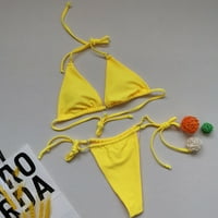 Tking Fashion Womens kupaći kupaći kostimi zavoj čvrsti dvodijelni kupaći kostim bikini plivanje plaža