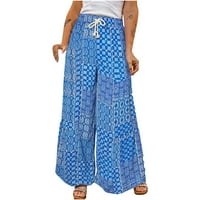 MRAT Womens Pješačke hlače Pune dužine Hlače Dame Ležerne prilike Labavi gradijent Tie-dye Ispiši joga