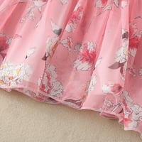 Djevojke toddlere haljina ljeto kratki rukav casual moda cvjetna tiskana lijepa haljina u obliku slova