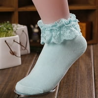 Farfi Par Vintage Pamučne čarape čipke rufffle frilly gležanske čarape za proljeće ljetni svakodnevni