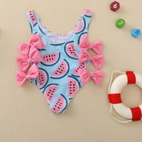 HHEI_K Baby Kids Girls Watermelon remen za print ruffle kupaći kostimi kupaći kostim bikini setovi za