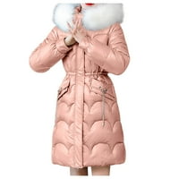 Fanxing Aerodrene žene Ženske dugi puffer jakne Djevojke zanimanje laganih zimskih kaputa Trendi puffer
