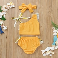 Dječji kupaći kostimi za djevojke Ljeto Bowknot Cvjetni tiskani ruffles dva kupaća kostimi Bikini sa