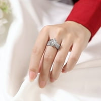 3CT moissanite zaručni prstenovi za žene okrugli rez D u boji VVS plavi žuti ružičasti dijamantni prstenovi