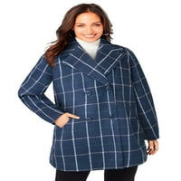 Jessica London ženski plus veličine A-line panov zimski vune dvostruki kaput