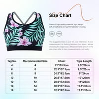 Iiniim Girls bikini Top atletski košulje prsluk vest kratkih rukava bez rukava 4- Leptir 4- Butterfly