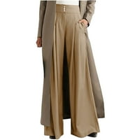 Meitianfacai jesen odjeću za žene ženska modna casual pune duljine labave hlače Čvrsti visoki struini