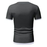 -Hirts mens proljeće ljetno casual sportovi colorblock Udobna majica za prozračna okrugla vrata