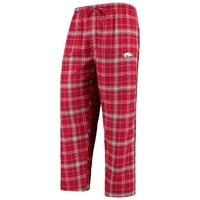 Muški pojmovi Sport kardinal Arkansas Razorbacks Ultimate Flannel Hlače