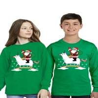 Neugodni stilovi ružna božićna majica s dugim rukavima za djecu Youth Boys Girls Snowman Xmas Scarf