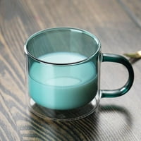 OZ naočale Očistite dvostruku zidnu čašu Kafe stakleni proizvodi za kavu s ručkom koji se koristi za