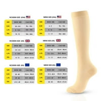 Čarape 4Pair Unizirane čarape za kompresiju patentne noge Podrška otvorili su čarape za koljeno