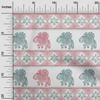 Onuone pamučna kambrička tkaninska tkanina cvjetna i slonova blok za ispis tkanine sa širokim dvorištem
