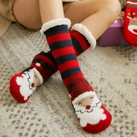 Božićne ženske pamučne čarape Ispiši debljine čarape protiv klizanja čarape za tepihe a