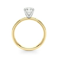 1CT Lab-Grown Diamond 18K žuti zlatni srčani uzorak zaručni prsten