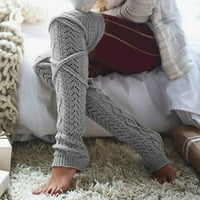 Elegantne jesenske zimske žene otvorene čarape za prste duge čarape pletene toplije elastične noge rukave