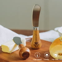 Farfi maslački nož prijenosni stojeći oštri komforni grip blagovaonica sir lopatica sa drvenom ručkom