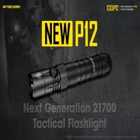 Kombino: Nitecore New P verzija Tactical LED lampica - Cree XP-L HD V - Lumens W LR USB punjivi džepni