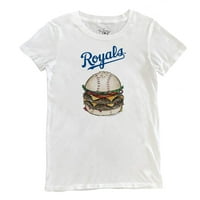Ženska malena kauč Bijela Kansas City Royals Burger majica