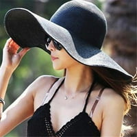 Mnjin bejzbol kape žene čvrste boje velike obolene slamke šešir sunčeve diskete široke rubene kape plaže