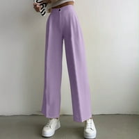 Xinqinghao baggy duksevi za žene Ženske hlače od solidne boje bahače elastične strugove casual pantalone
