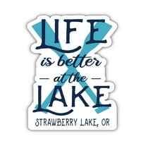 Jawberry Lake Oregon Suvenir Vinil naljepnica za naljepnicu za veslo dizajn 4-pakovanje
