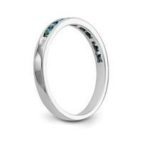 Čvrsta 14k bijela zlatna plava dijamantska veličina prstena