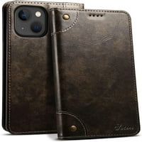 Novčanica za slučaj za iPhone Pro MA novčanik [kompatibilan sa magsafe] Magnetska koža Flip Folio Cover