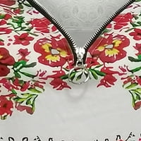 ChicCall ljetni vrhovi za žene hladnim patentnim zatvaračem V-izrez kratkih rukava s majicama tunika