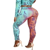 Ženske tajice High struk gamaše Tummy Control Yoga hlače Žene Stretch pantalone Fitness dno stil-b m