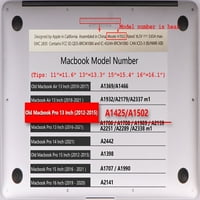 Caishek kompatibilan MacBook Pro 13 Veliki slučaj 2015 2014 2013 kasno pušten model A1425, plastična