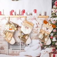 Božićne čarape Classic Velike čarape Santa Snowman Reindeer Xmas karakter za božićnu zabavu porodične
