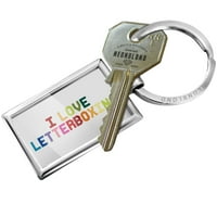Keychain I Love Letterboxing, šareno