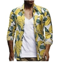 Muška haljina košulja modna casual gumba Havaji Print Beach Short rukav Brza suha bluza