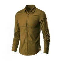 Muška majica s dugim rukavima Easy Gvozden Fit Wrine Perfect Fit Business Casual, Green