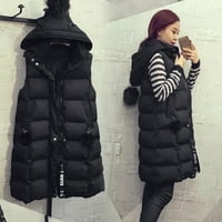 Zimske jakne za žene Gilet prsluk modne veličine plus veličina dugačka boja vintage casual modne prekrivene
