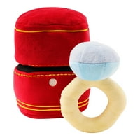 -Jiang pse igračke - Kreativni prsten BO Plišanička igračka, punjene plišane škripane igračke za male