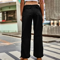 Elaililye Fashion plus veličina teretna hlače za žene padobranske hlače nacrtavaju ležerne čvrste elastične