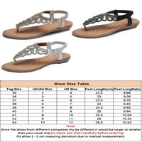 Fangasis Summer Sandale za žene Clip TOE Sandale Bohemia Rhinestone Ljetna plaža Flip Flops SAD Veličina